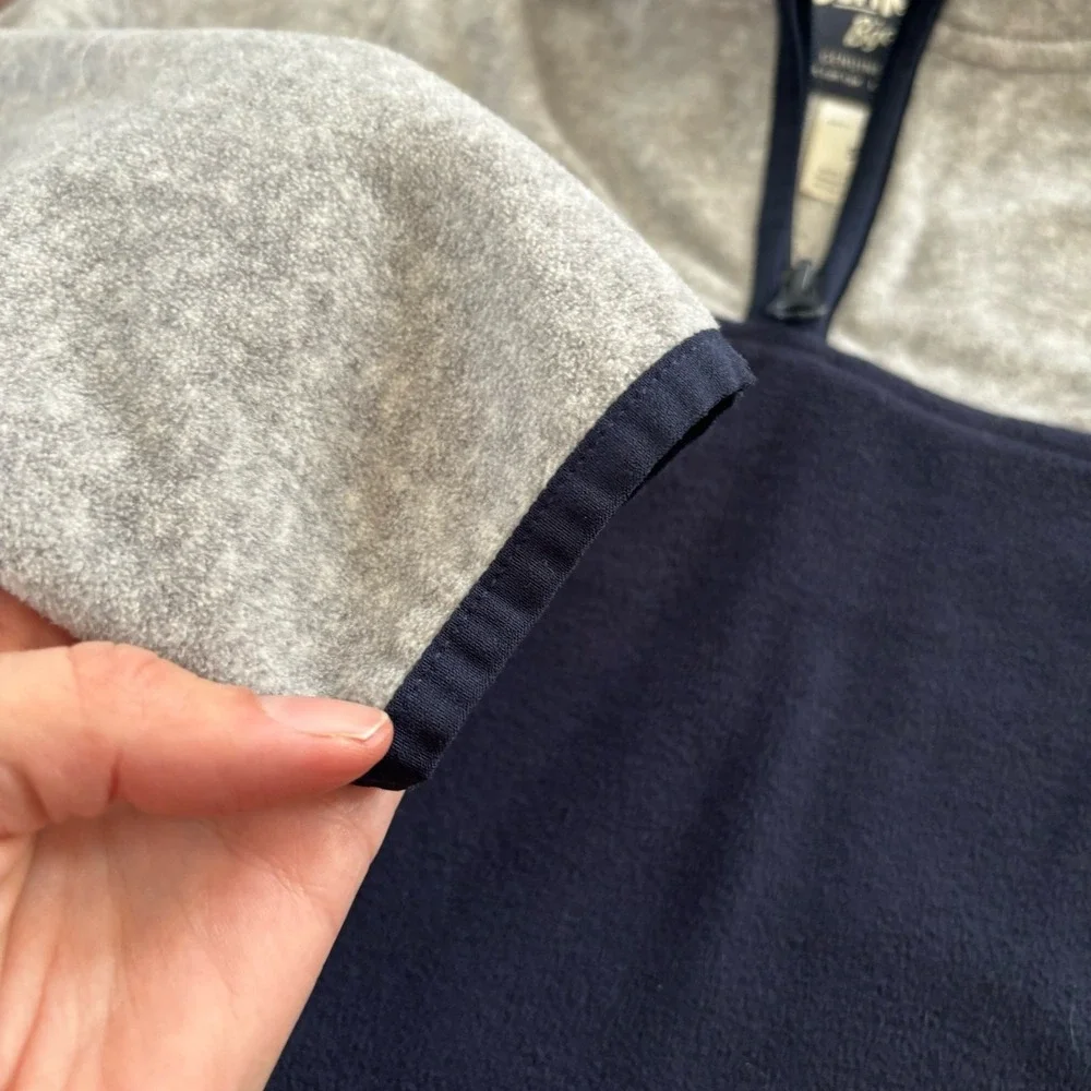 Oshkosh Boys 5T Quarter Zip Fleece Sweatshirt Blue Gray Pullover Soft Cozy‎